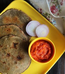 Bajra Roti with Lasun ki Chutney: